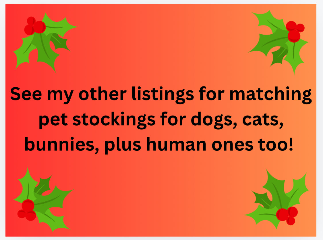 Red Personalised Guinea Pig Christmas Stocking