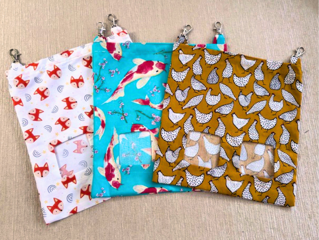 SALE - Small Patterned Cotton Hay Bags