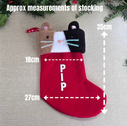 Green Personalised Guinea Pig Christmas Stocking