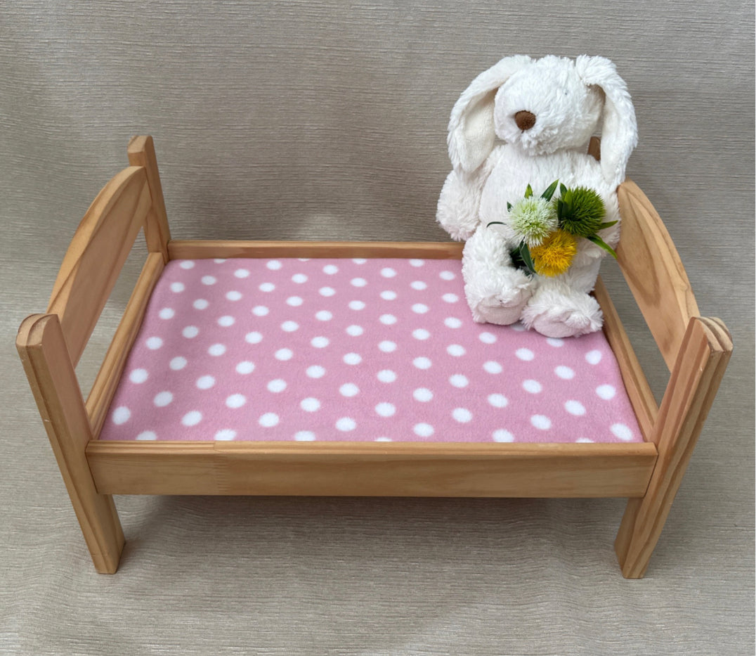 Fitted Fleece Elasticated Blanket (fits Ikea Duktig 'dolls' bed)